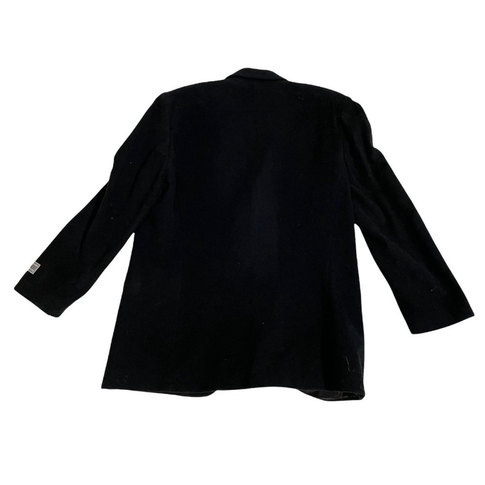 Vintage Casablanca Single Breasted Wool Cashmere Blazer Black Womens Size 12 - Picture 3 of 12
